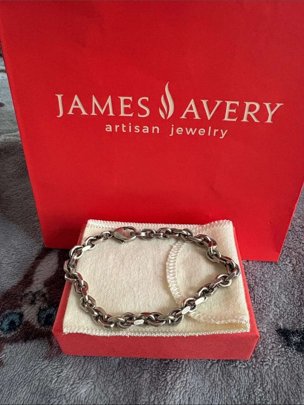 JA forged cable link bracelet